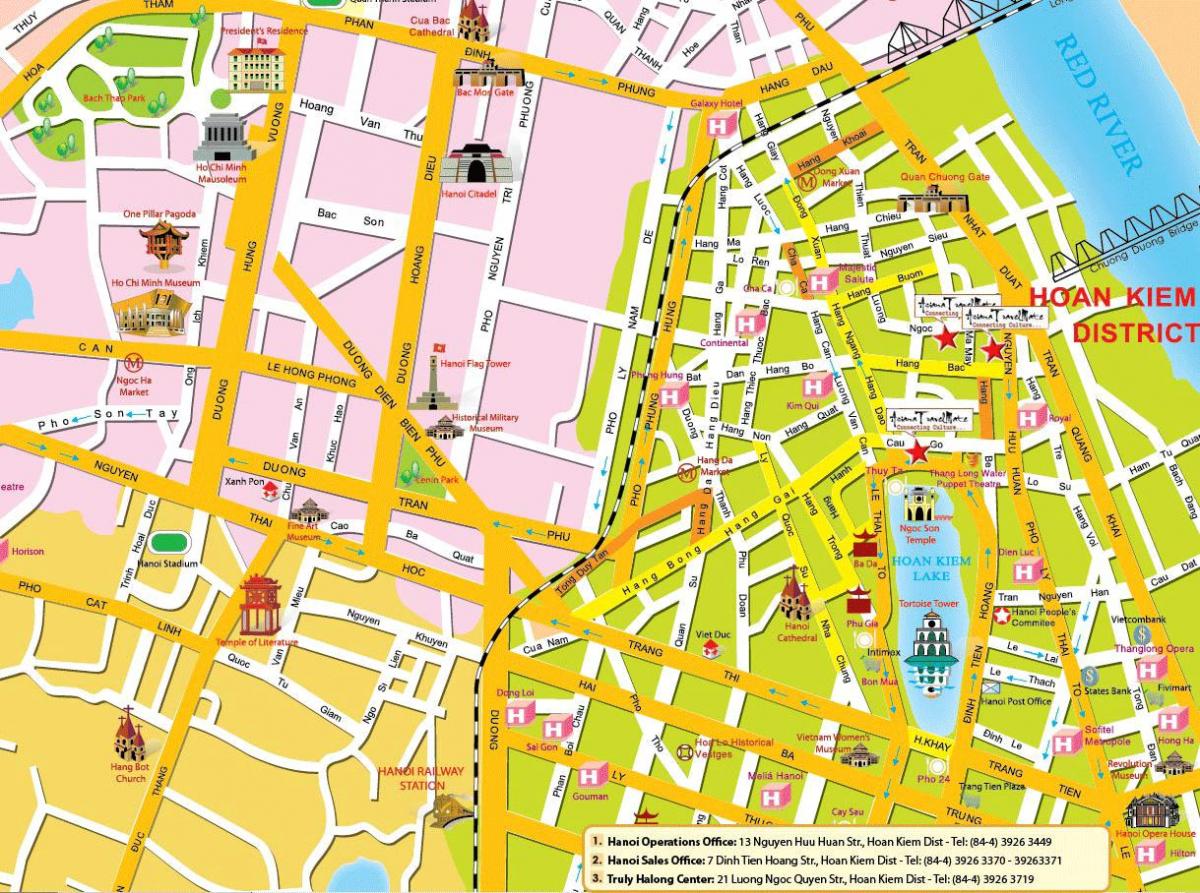 köhnə məhəllə hanoi turist xəritəsi