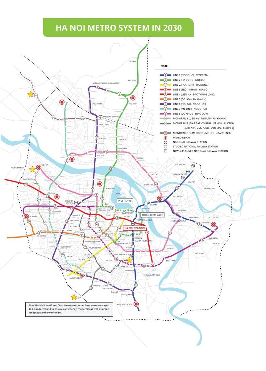 Xəritədə metro hanoi