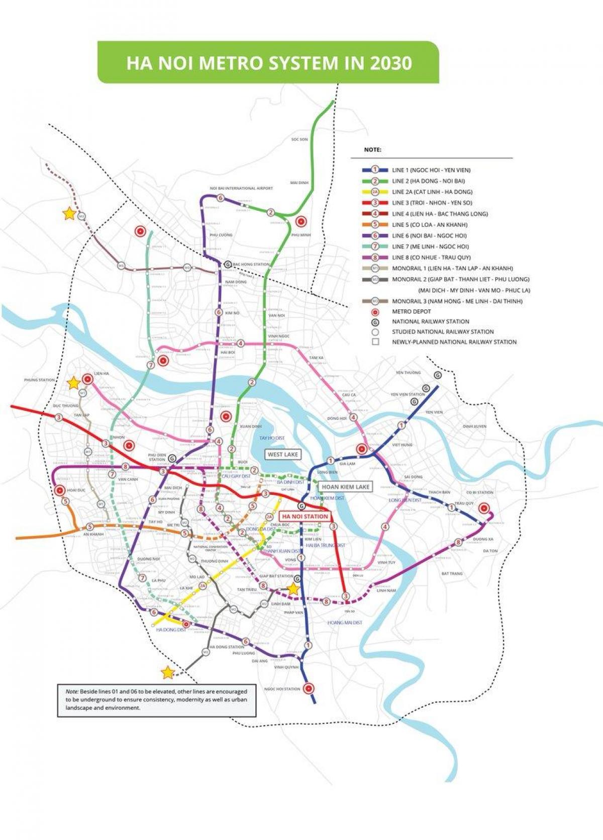 Xəritədə metro hanoi