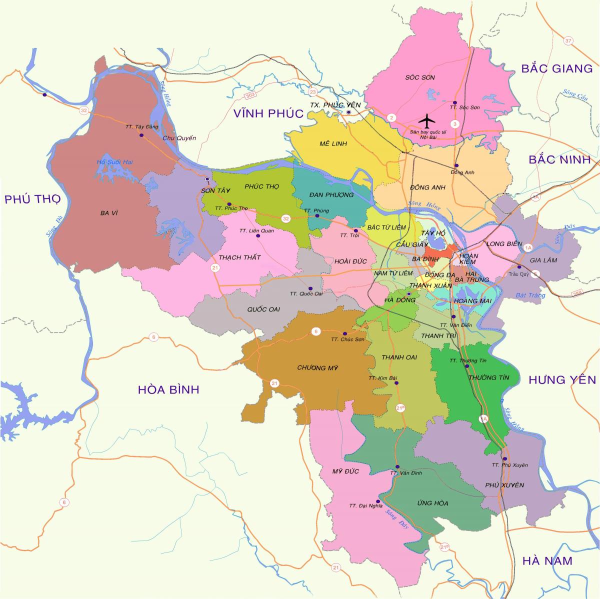 Xəritə hanoi rayonu