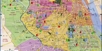 Hanoi xəritədə
